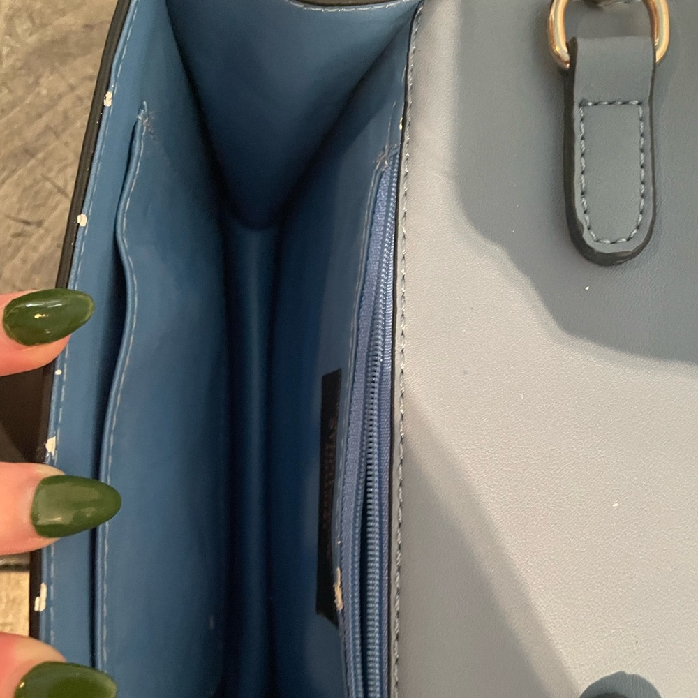 Blue with Pink Accent Crossbody Bag - Picture 7 of 8